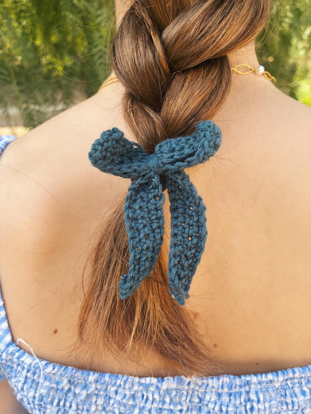 Laço de cabelo com elástico