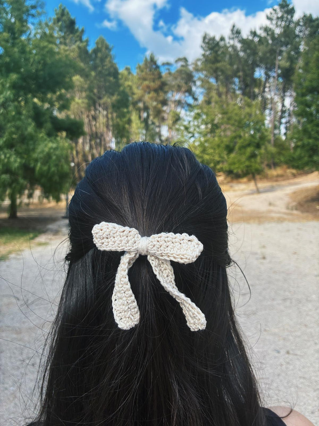 Laço de cabelo com elástico